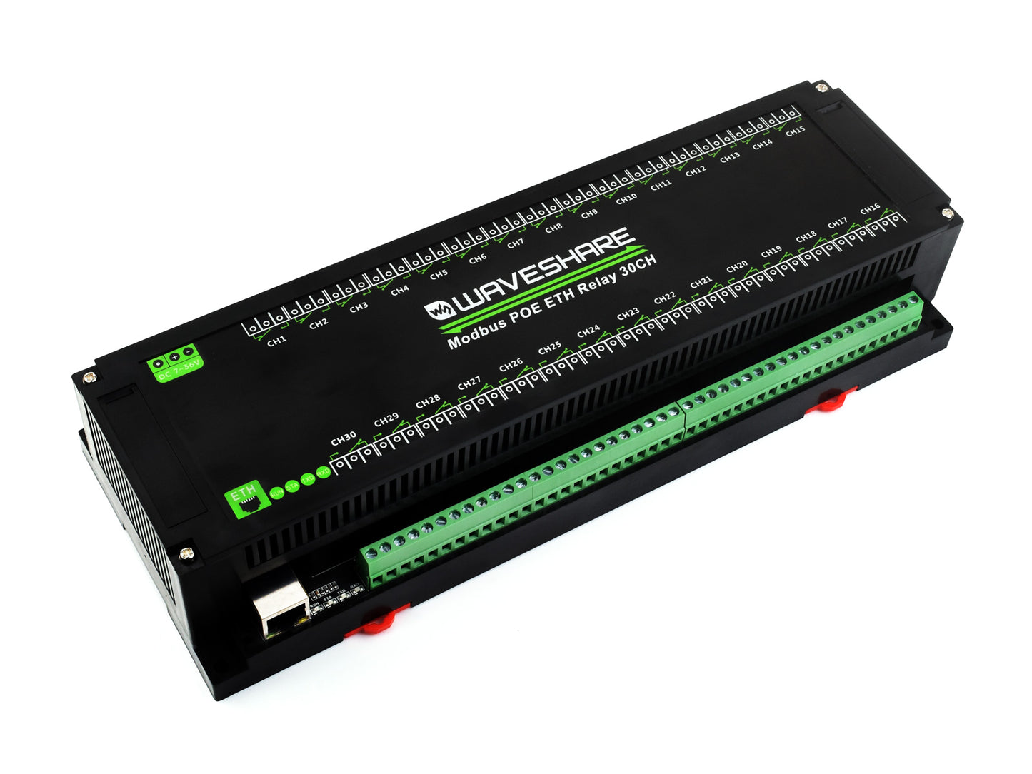 30-Ch Ethernet Relay Module, Modbus RTU/Modbus TCP Protocol, PoE Port Communication, With Various Isolation And Protection Circuits