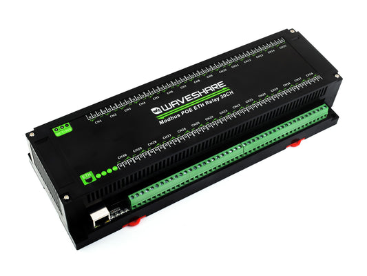 30-Ch Ethernet Relay Module, Modbus RTU/Modbus TCP Protocol, PoE Port Communication, With Various Isolation And Protection Circuits
