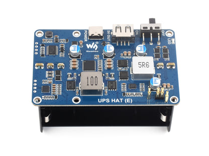 UPS HAT (E) for Raspberry Pi, Supports 4× 21700 Li batteries (NOT included), Bi-Directional Fast charging, 5V 6A Output, Pogo Pins Connector, Raspberry Pi UPS