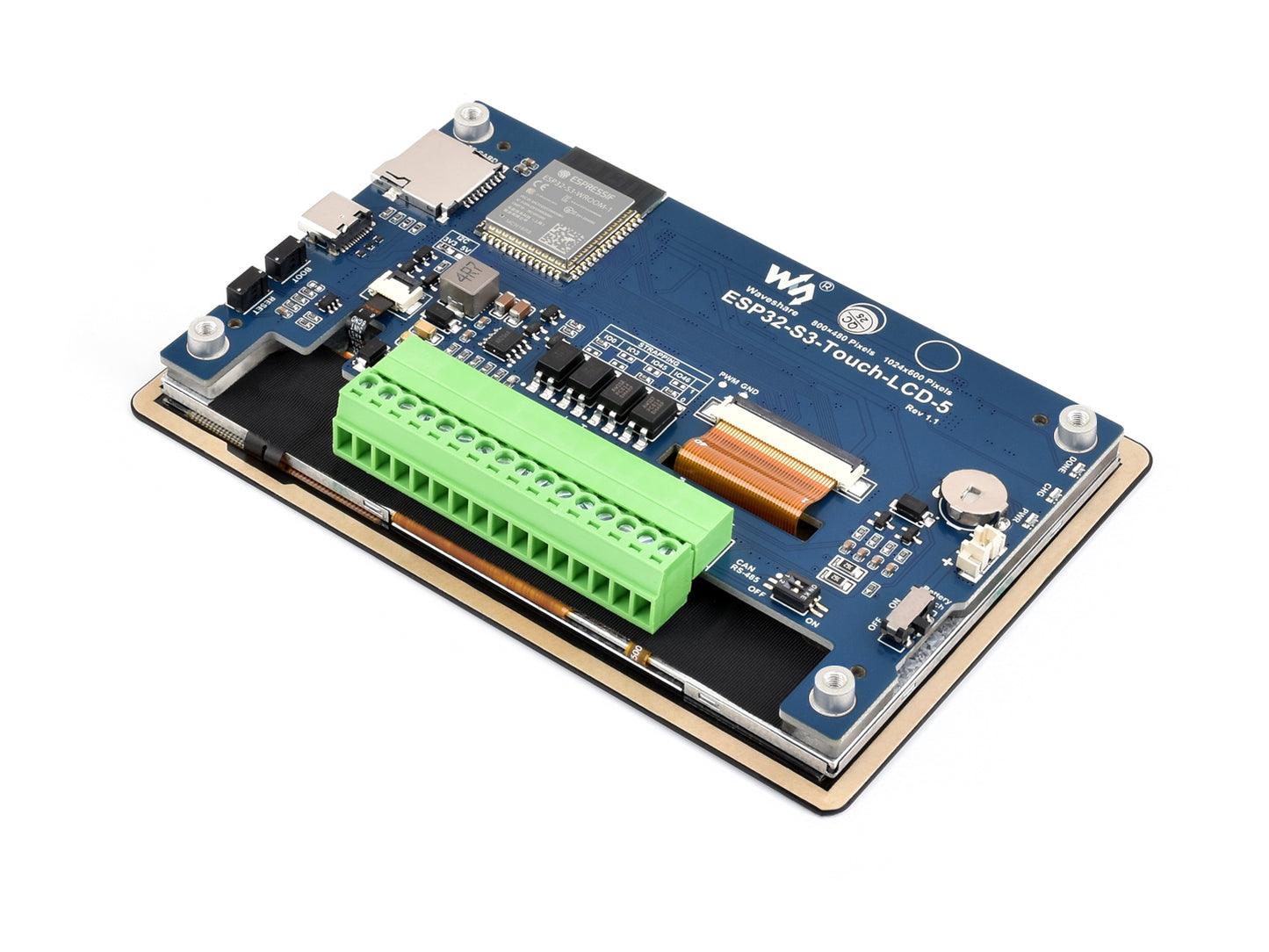 ESP32-S3 5inch Display Development Board, 32-Bit LX7 Dual-Core Processor, Up To 240MHz Frequency, Supports WiFi & Bluetooth, With Onboard Antenna, ESP32 With Display