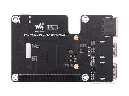PCIe to MiniPCIe / Gigabit Ethernet / USB 3.2 Gen1 HAT for Raspberry Pi 5, Supports MiniPCIe interface 4G Module, High-speed Networking, Raspberry Pi 5 HAT