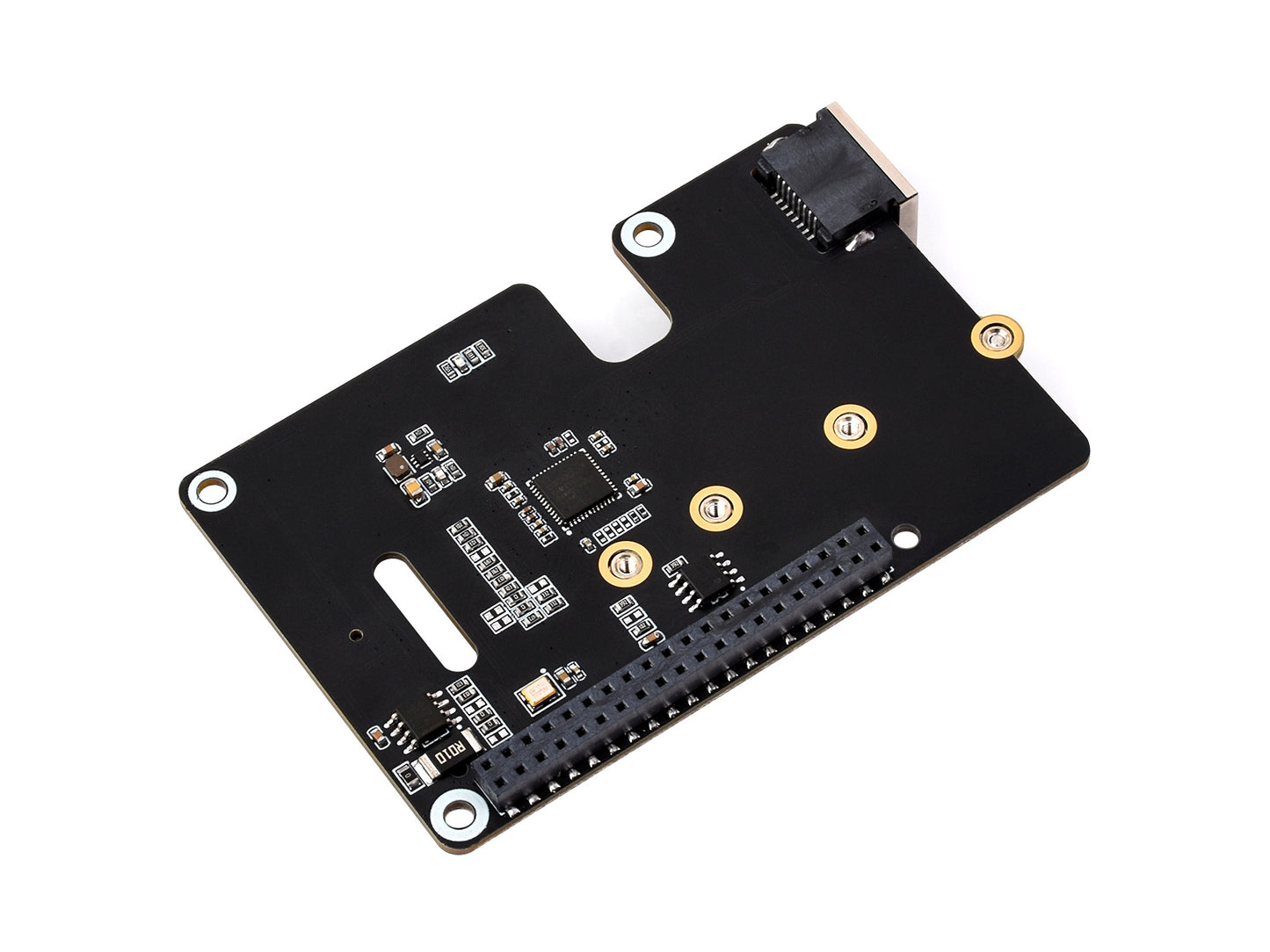 PCIe-zu-ETH-und-M.2-Adapter für Raspberry Pi 5, kompatibel mit NVMe-M.2-SSDs in den Größen 2280 / 2260 / 2242 / 2230, 5 Gbps Datenrate, schnelles Lesen/Schreiben, Raspberry Pi 5 NVMe HAT