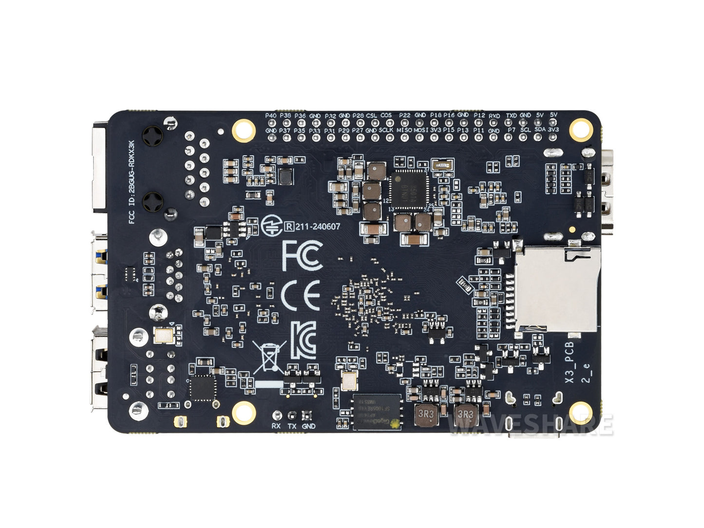 D-Robotics RDK X3 Development Board, Quad-core ARM Cortex-A53 Processer, 5Tops Edge Inference Capabilities, Options For 2GB/4GB RAM