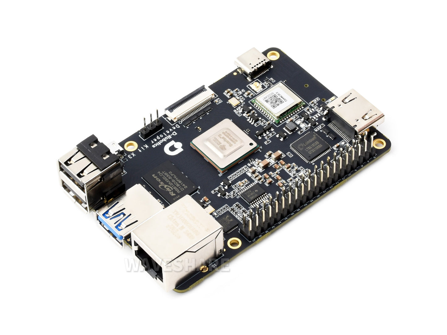 D-Robotics RDK X3 Development Board, Quad-core ARM Cortex-A53 Processer, 5Tops Edge Inference Capabilities, Options For 2GB/4GB RAM