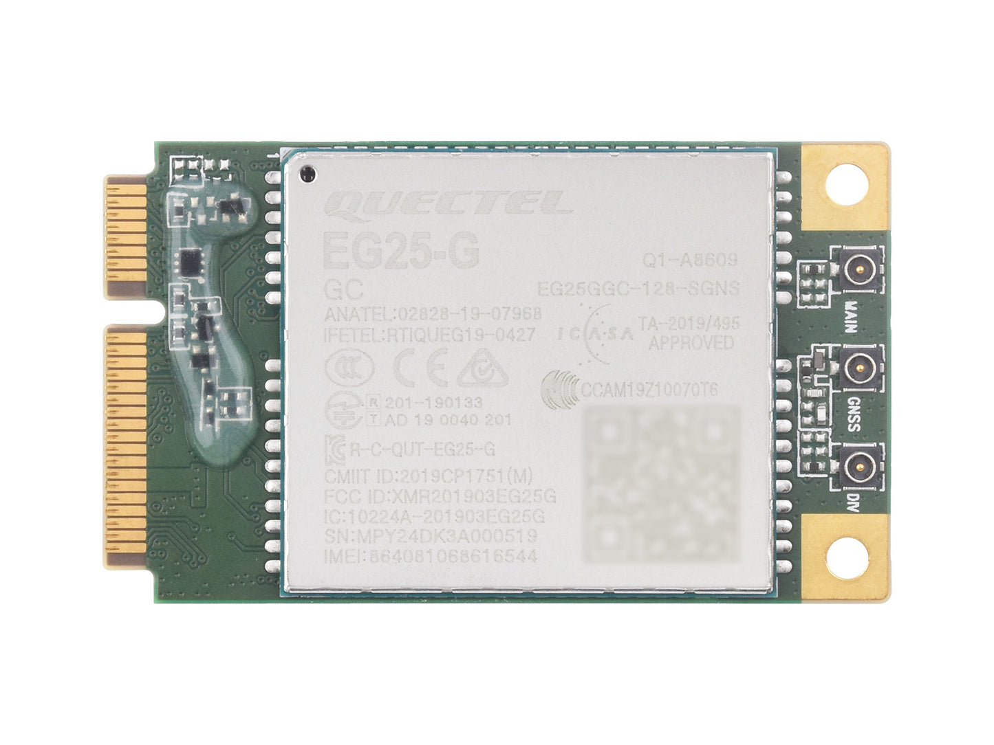 Quectel EG25-G mPCIe Module, LTE Cat 4 module with PCI Express Mini Card form factor, Supports Multiple Wireless Communication Modes