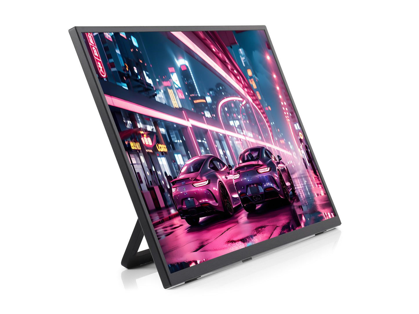 Luckfox 18.5inch Portable Monitor with Stand, IPS screen, 120Hz High Refresh Rate, Mini HDMI Interface, 1920 × 1080 Full HD, 178° Viewing Angle, ABS Case, No Touch
