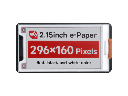2.15inch E-Paper Display (B), E-Ink Display, 296x160, Red/Black/White, SPI Interface