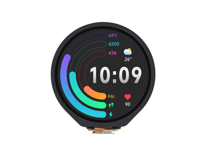 RP2350 MCU Board, With 1.28inch Round Touch LCD, Dual-core & Dual-architecture Design, 240×240 Pixels, 65K Color, IPS Panel