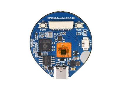 RP2350 MCU Board, With 1.28inch Round Touch LCD, Dual-core & Dual-architecture Design, 240×240 Pixels, 65K Color, IPS Panel