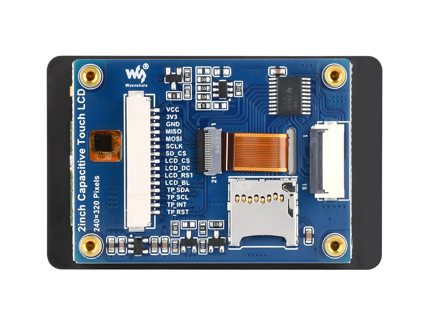 2inch Capacitive Touch Display Module, Embedded with ST7789T3 Display Driver and CST816D Capacitive Touch Controller, IPS Display, 240×320 Resolution