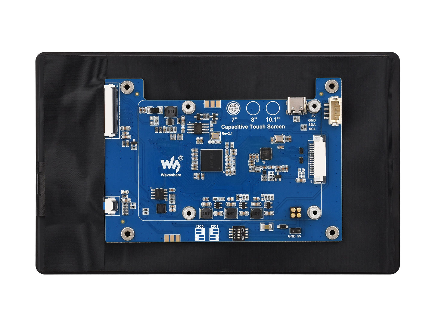 7inch DSI Capacitive Touch Display, 1280 × 800, IPS, Optical Bonding Toughened Glass Panel, DSI Interface, 10-Point Touch