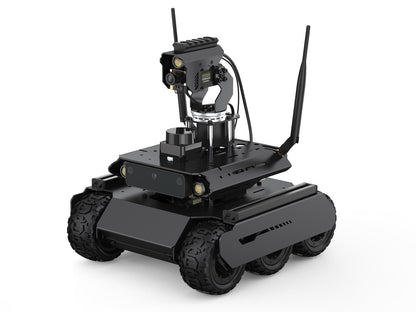 UGV Rover ROS 2 Open-source 6 Wheels 4WD AI Robot For Jetson Orin Series Board, Dual controllers, 360° Flexible Omnidirectional Pan-Tilt, Optional For Jetson Orin Nano 4GB Kit