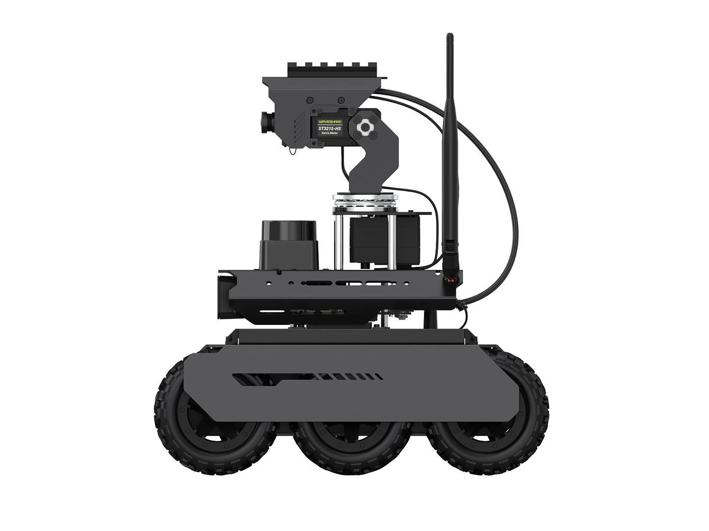 UGV Rover ROS 2 Open-source 6 Wheels 4WD AI Robot For Jetson Orin Series Board, Dual controllers, 360° Flexible Omnidirectional Pan-Tilt, Optional For Jetson Orin Nano 4GB Kit