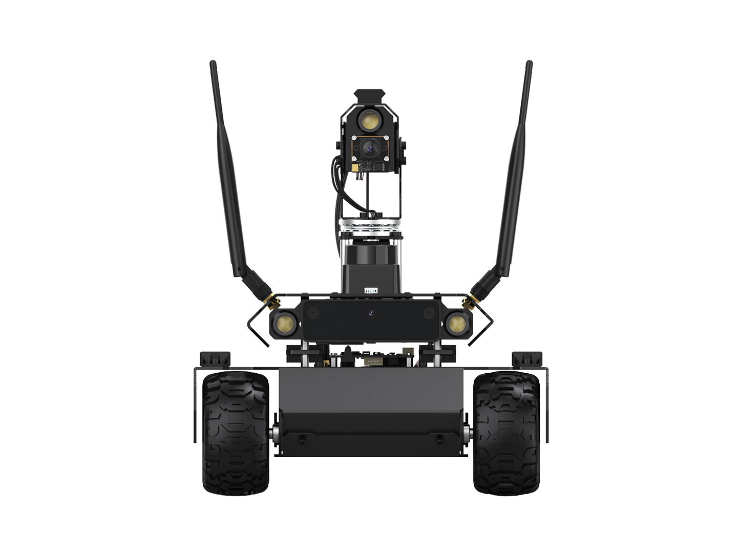 UGV Rover ROS 2 Open-source 6 Wheels 4WD AI Robot For Jetson Orin Series Board, Dual controllers, 360° Flexible Omnidirectional Pan-Tilt, Optional For Jetson Orin Nano 4GB Kit