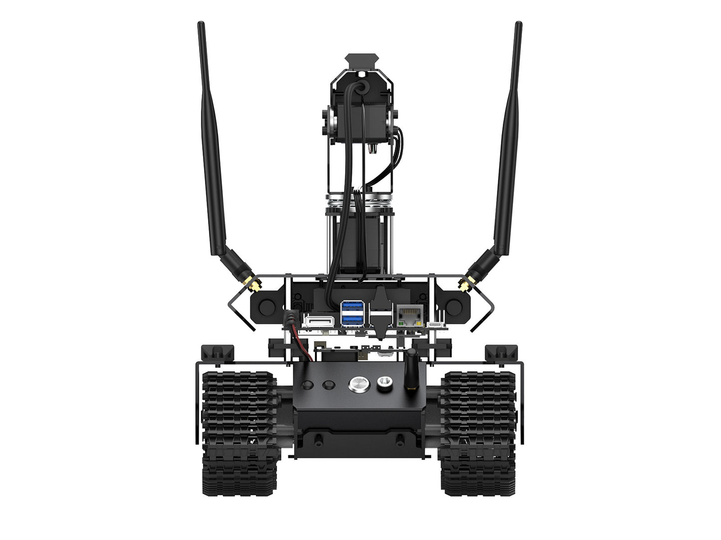 UGV Beast ROS 2 Open-source Off-Road Tracked AI Robot For Jetson Orin Series Board, Dual controllers, 360° Flexible Omnidirectional Pan-Tilt, Optional For Jetson Orin Nano 4GB Kit