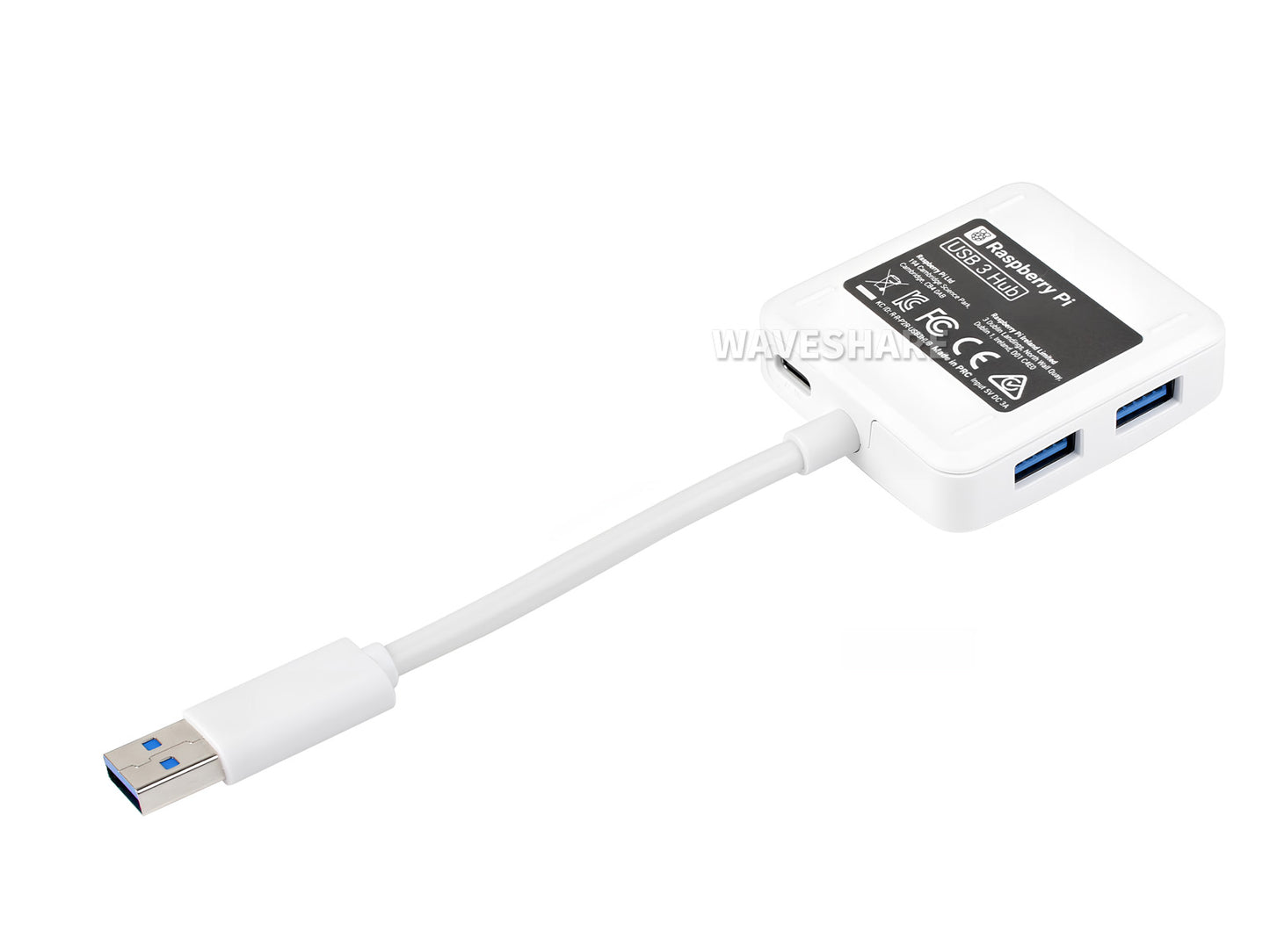 official Raspberry Pi USB 3 Hub, Expands Four Downstream USB 3.0 Type-A Ports, Data Transfer Speeds Up To 5 Gbps