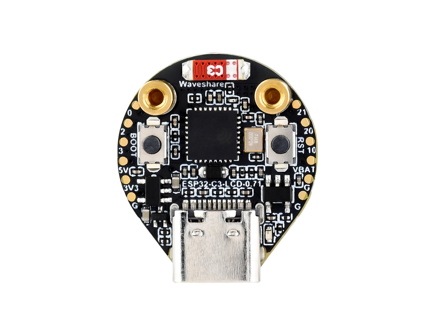 ESP32-C3 0.71inch Round Display Development Board, 160×160 Resolution, Based on ESP32-C3 Single-core Processor, SPI Interface Display, ESP32 With Display