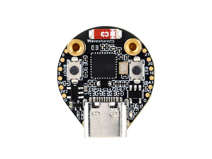 ESP32-C3 0.71inch Round Display Development Board, 160×160 Resolution, Based on ESP32-C3 Single-core Processor, SPI Interface Display, ESP32 With Display