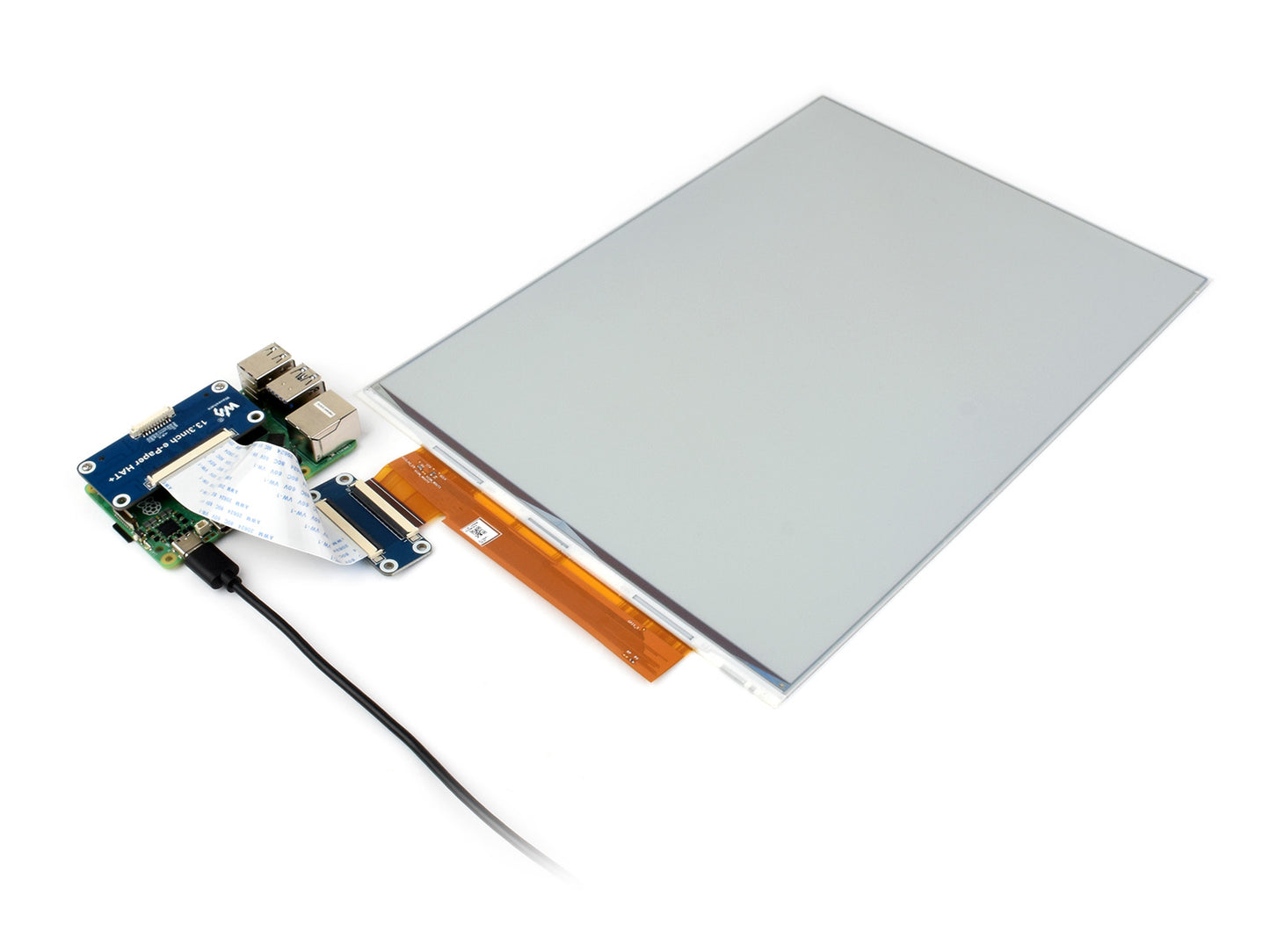 13.3inch E Ink Spectra 6 (E6) Full color E-Paper Display, 1600×1200 Pixels, SPI Communication, Optional For HAT+ Standard Driver HAT, E-ink Display