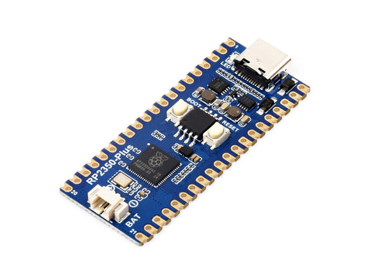 Waveshare RP2350-Plus Development Board, A Low-cost, High-performance Pico-like MCU Board Based On Raspberry Pi RP2350A Dual-core & Dual-architecture Microcontroller
