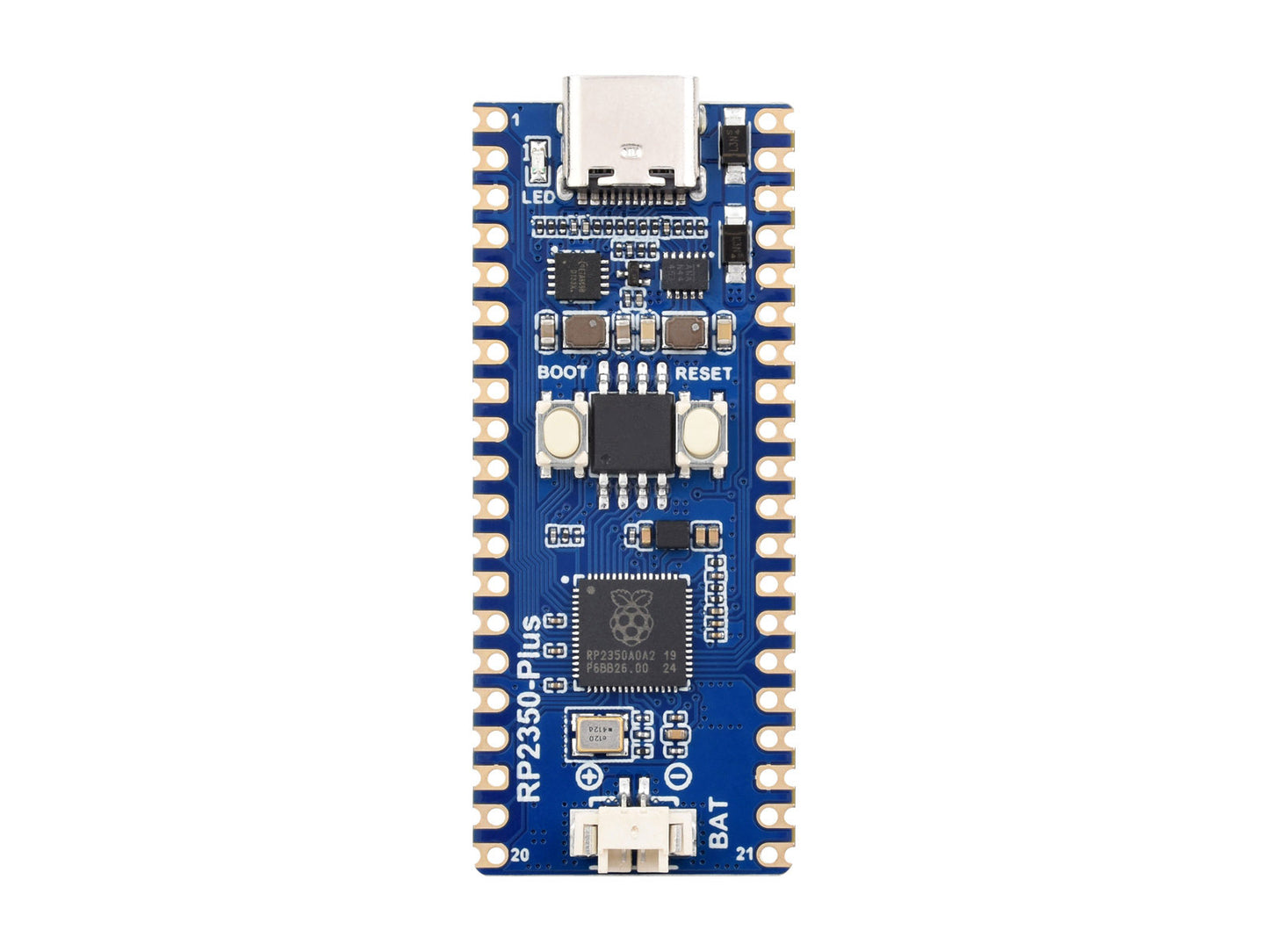 Waveshare RP2350-Plus Development Board, A Low-cost, High-performance Pico-like MCU Board Based On Raspberry Pi RP2350A Dual-core & Dual-architecture Microcontroller