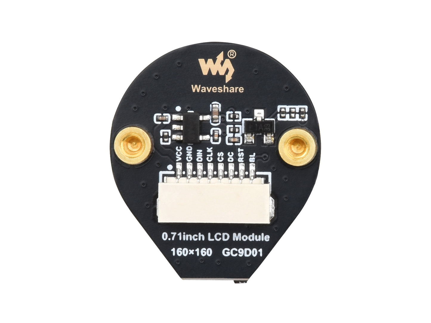 0.71inch Round LCD Display Module, 160×160 Resolution, SPI Interface, 65K colors