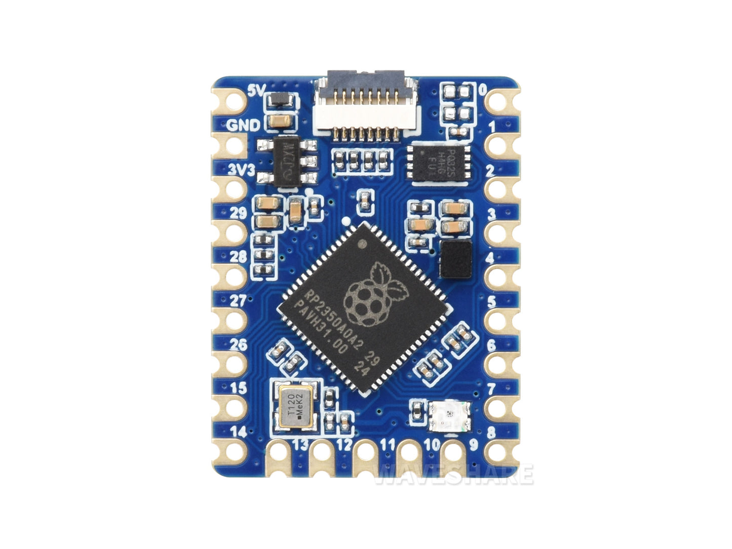 Waveshare RP2350-Tiny Development Board, Raspberry Pi Microcontroller Development Board, Based On RP2350A Dual-core & Dual-architecture Microcontroller