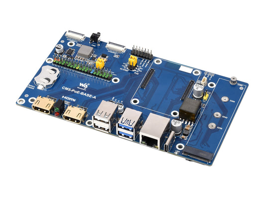 Raspberry Pi Compute Module 5 IO Board With PoE Feature, For All Variants Of CM5