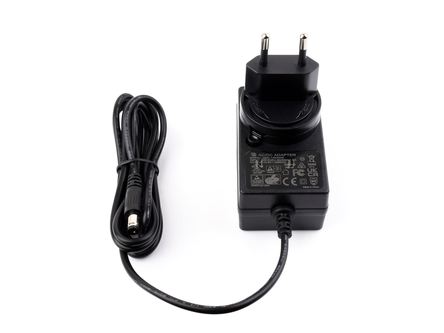Power supply, Lithium Battery Charger, 12.6V/2A, DC jack output, OD 5.5mm, ID 2.1mm, Available In US / EU / UK Plug
