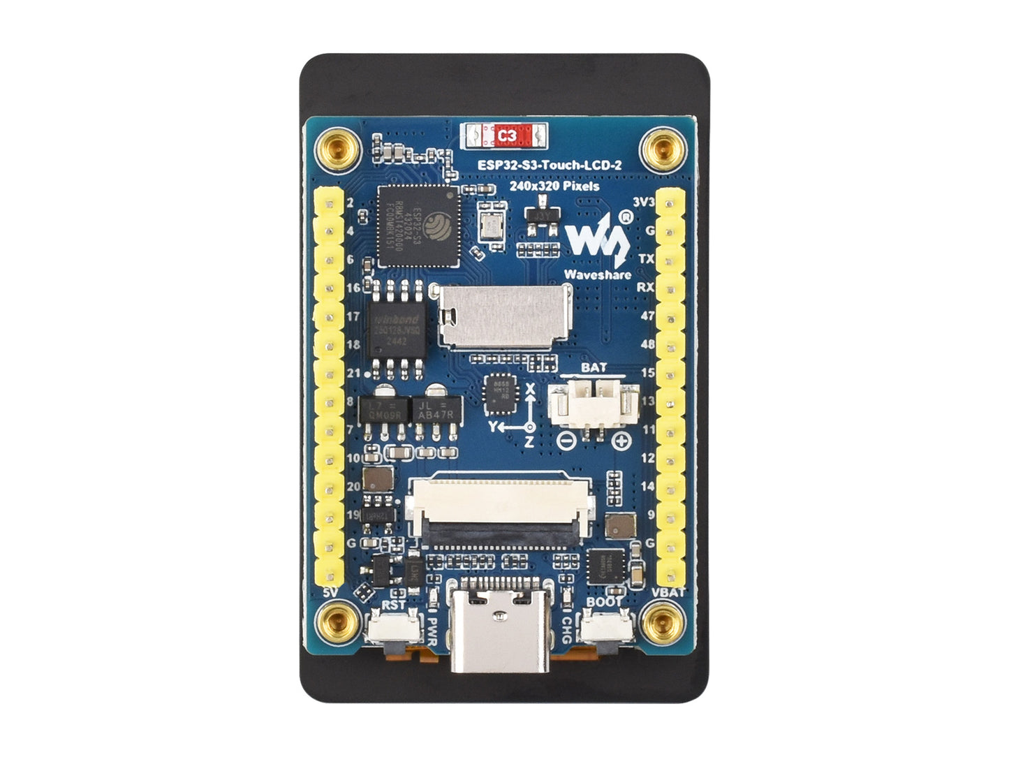 ESP32-S3 2inch Capacitive Touch Display Development Board, 240×320 Pixels, IPS Panel,  32-bit LX7 Dual-core Processor, Supports WiFi & Bluetooth, Onboard Camera Interface, ESP32 With Display