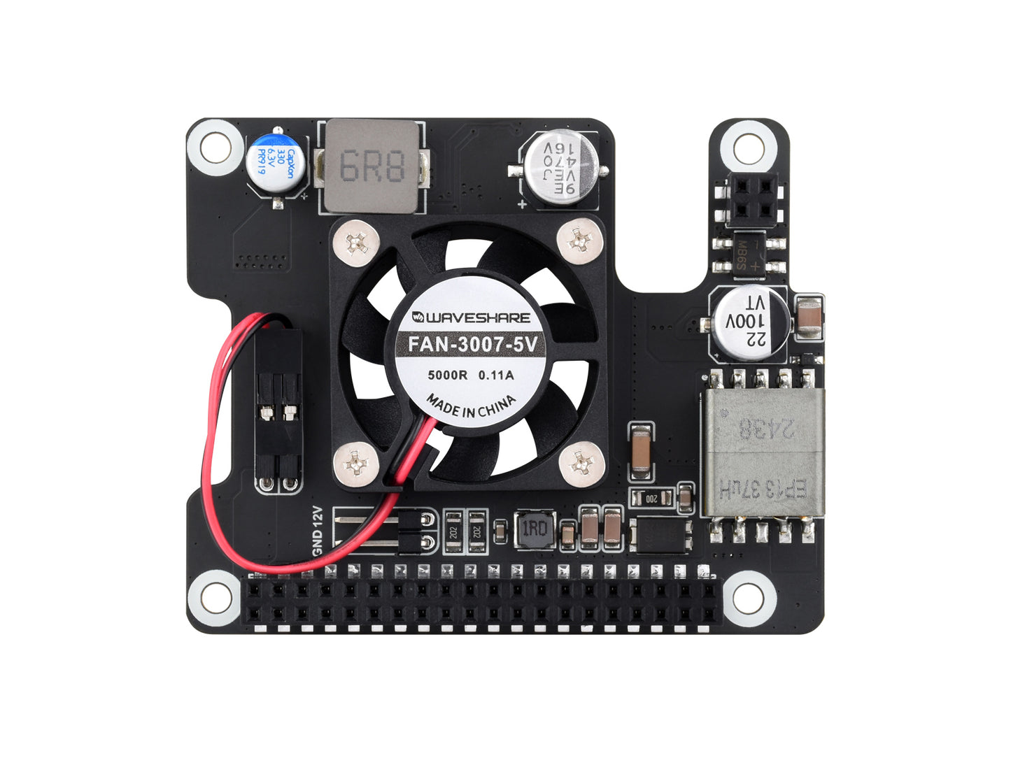 Power Over Ethernet Expansion Board For RDK X5, Onboard Cooling Fan, With Metal Heatsink, Supports 802.3af/at Network Standard