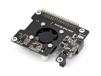 Power Over Ethernet Expansion Board For RDK X5, Onboard Cooling Fan, With Metal Heatsink, Supports 802.3af/at Network Standard