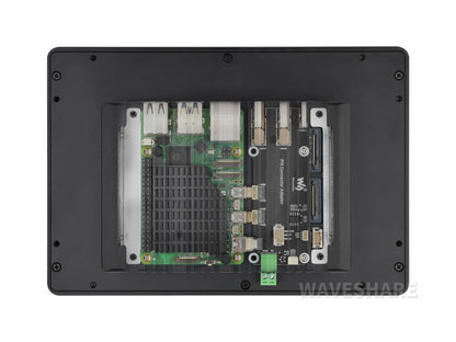 Industrial HMI All-in-one Touch Display For Raspberry Pi, Options For 8inch / 10.1inch, Supports Dual 4K HDMI Output, 10-point Touch, Optical Bonding, Aluminum Alloy Case