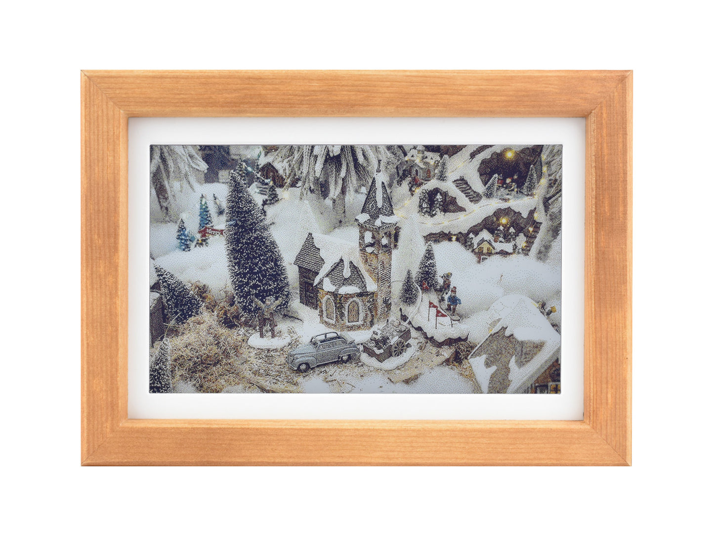 7.3inch E6 Full Color E-Paper With Solid Wood Photo Frame, Ultra-long Standby, 800 × 480 Resolution, Batteries Optional