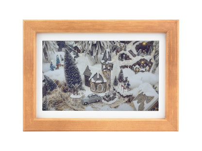7.3inch E6 Full Color E-Paper With Solid Wood Photo Frame, Ultra-long Standby, 800 × 480 Resolution, Batteries Optional