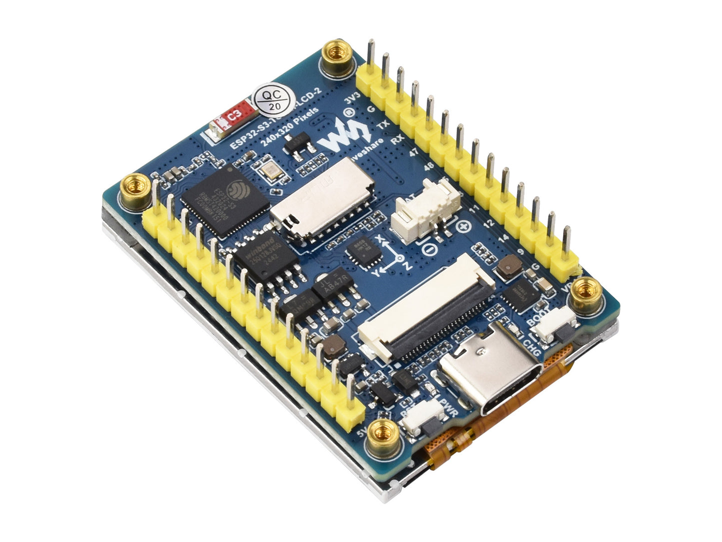 ESP32-S3 2inch Display Development Board, 240×320 Pixels, 32-bit LX7 Dual-core Processor, Supports WiFi & Bluetooth, Onboard Camera Interface, ESP32 With Display