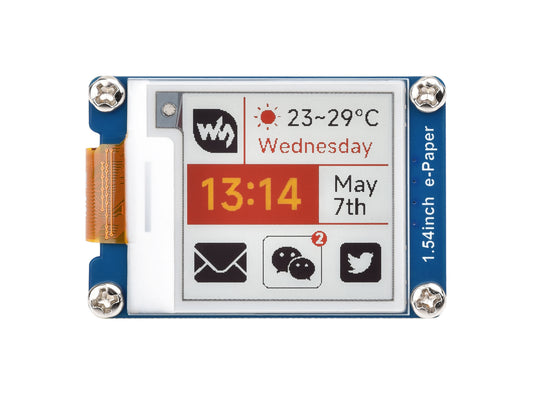 1.54inch e-Paper display (G), e-ink display, 200x200, Red/Yellow/Black/White, SPI Interface