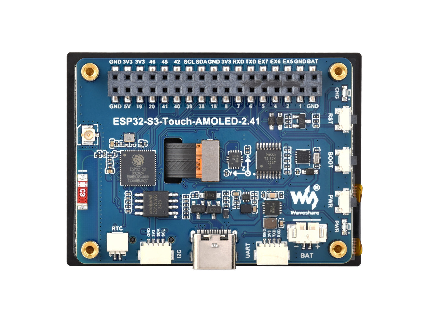 ESP32-S3 2.41inch AMOLED Touch Display Development Board, 600×450, 32-bit LX7 Dual-core Processor, Onboard Accelerometer And Gyroscope Sensor, ESP32 With Display