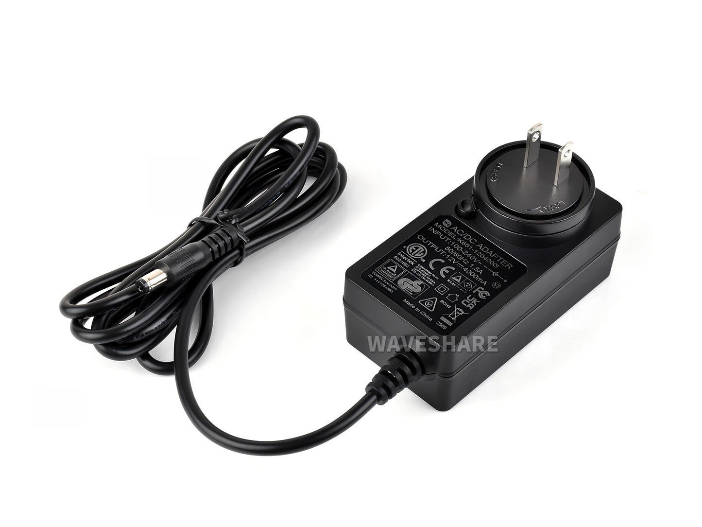Power Supply, Power Adapter, 12V / 4A, DC Jack Output, OD 5.5mm, ID 2.1mm, Available In US / EU / UK Plug