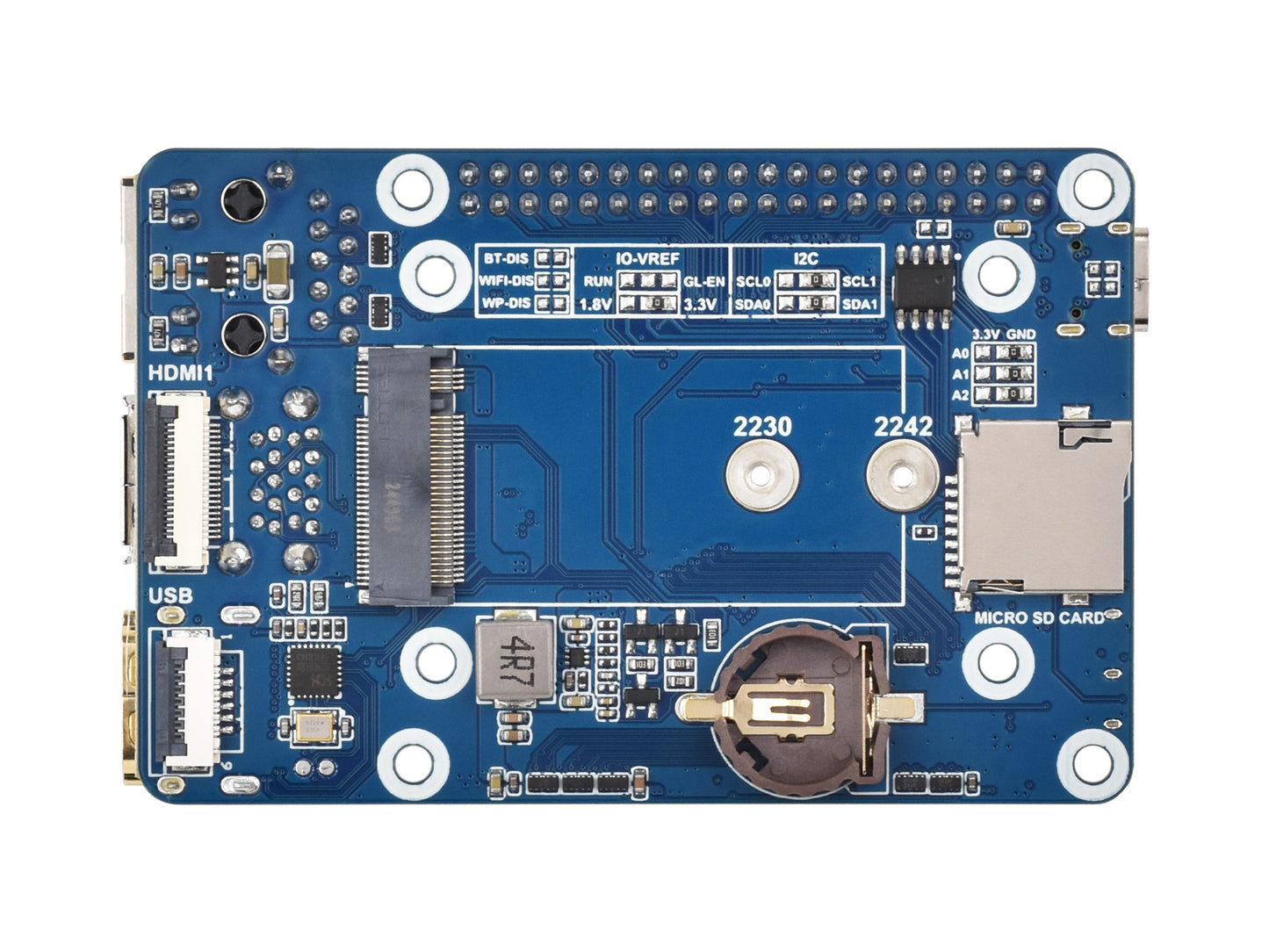 Mini Base Board (B) / Mini-Computer designed for Raspberry Pi Compute Module 5 (NOT Included), Onboard EEPROM And Encryption Chip