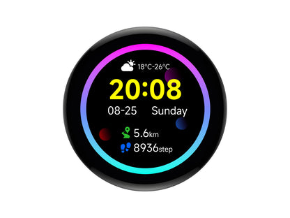RP2350 1.43inch AMOLED Display Development Board, 466×466, QSPI Interface Round Display, Onboard Accelerometer And Gyroscope Sensor, RTC Chip, Optional For CNC Metal Case