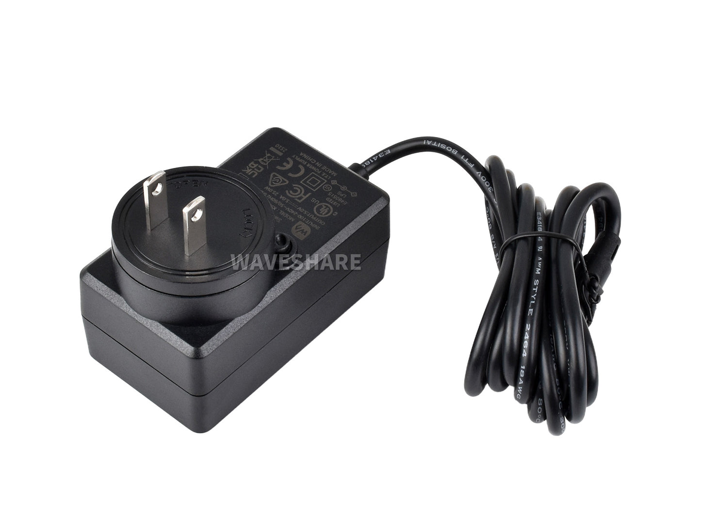 Power Supply, Power Adapter, 5V / 5A, DC Jack Output, OD 5.5mm, ID 2.1mm, Available In US / EU / UK Plug