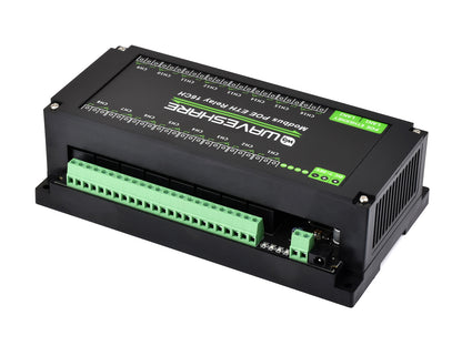 16-Ch Ethernet Relay Module, Modbus RTU / Modbus TCP Protocol, Ethernet Port Communication, Supports PoE Power Supply, With Various Isolation And Protection Circuits