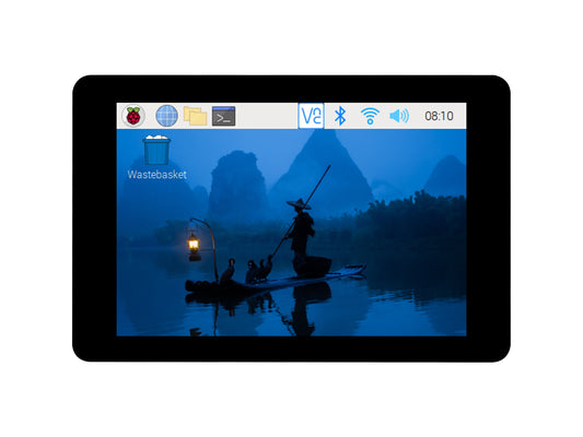 3.5inch Capacitive Touch Display (F) for Raspberry Pi, IPS Panel, 320×480 Resolution, 5-point Touch, Immersion Gold Process, Toughened Glass Panel