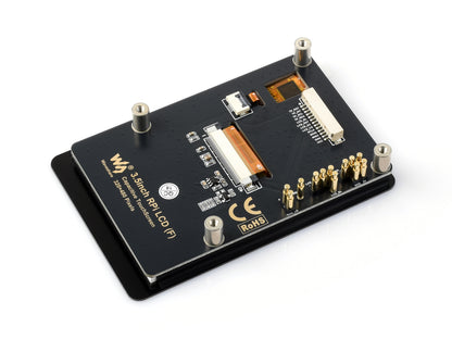 3.5inch Capacitive Touch Display (F) for Raspberry Pi, IPS Panel, 320×480 Resolution, 5-point Touch, Immersion Gold Process, Toughened Glass Panel