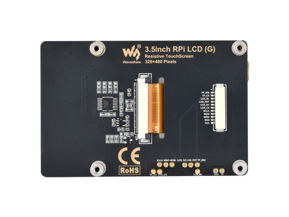 3.5inch Resistive Touch Display (G) for Raspberry Pi, IPS Panel, 320×480 Resolution, Immersion Gold Process, 262K Color