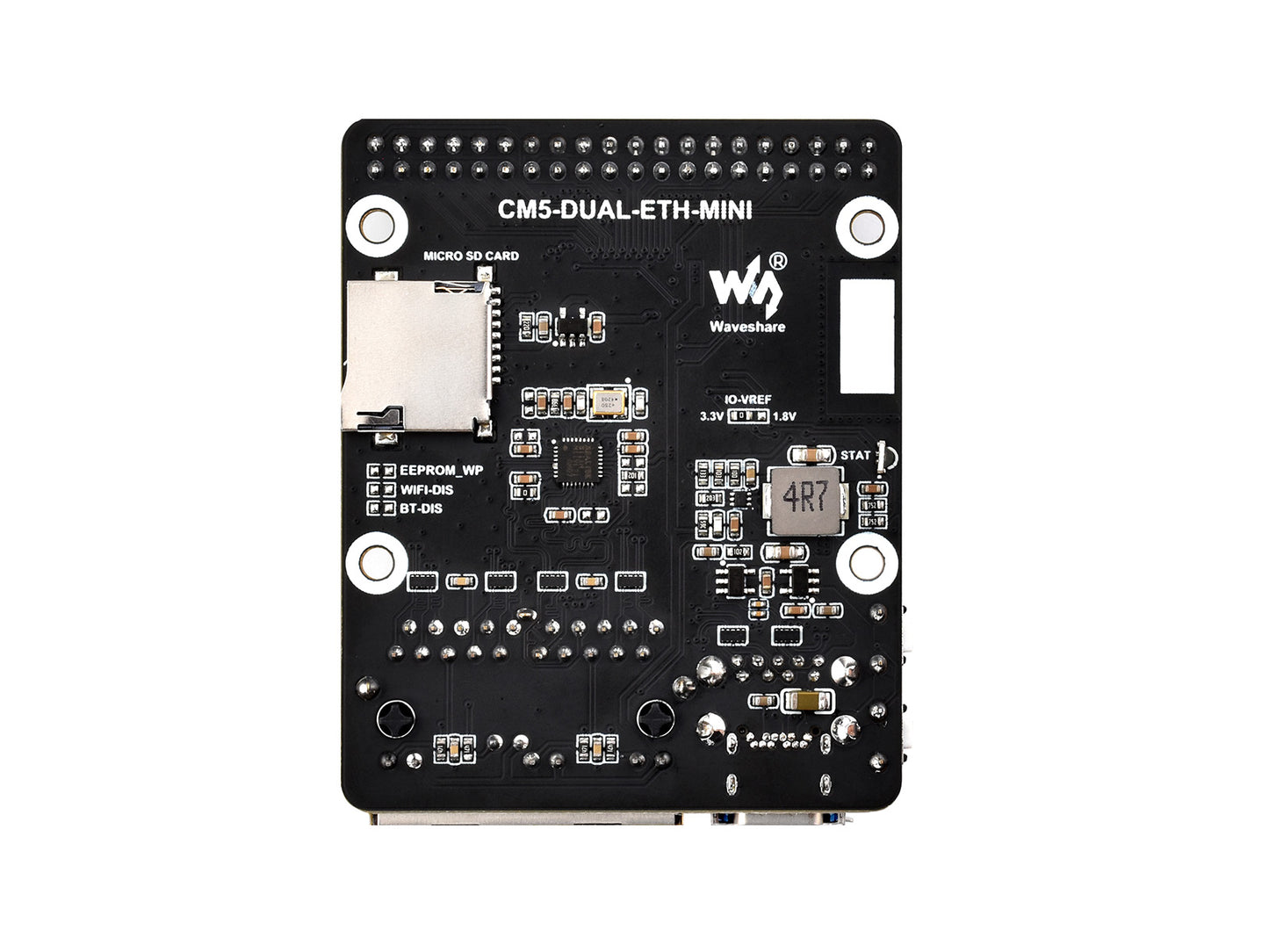 Mini Dual Gigabit Ethernet Base Board / Mini-Computer Kit Designed for Raspberry Pi Compute Module 5 (NOT Included), For All Variants Of CM5