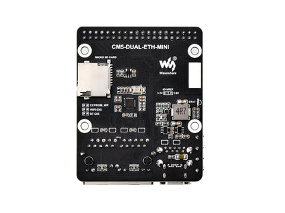 Mini Dual Gigabit Ethernet Base Board / Mini-Computer Kit Designed for Raspberry Pi Compute Module 5 (NOT Included), For All Variants Of CM5