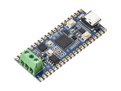Waveshare RP2350 CAN Development Board, Based On Raspberry Pi RP2350A Dual-core & Dual-architecture Microcontroller, Onboard XL2515 CAN Controller