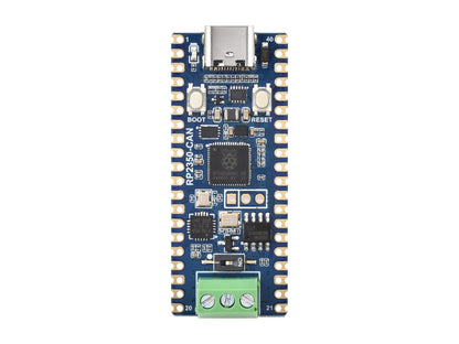 Waveshare RP2350 CAN Development Board, Based On Raspberry Pi RP2350A Dual-core & Dual-architecture Microcontroller, Onboard XL2515 CAN Controller